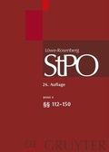 Cover: L&ouml;we/Rosenberg. Die Strafproze&szlig;ordnung und das Gerichtsverfassungsgesetz / &sect;&sect; 112-150 - De Gruyter