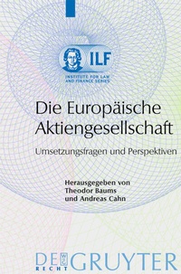 Abbildung von: Die Europäische Aktiengesellschaft - De Gruyter