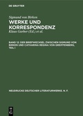 Cover: Der Briefwechsel zwischen Sigmund von Birken und Catharina Regina von Greiffenberg - De Gruyter