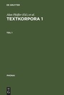 Cover: Textkorpora 1 - De Gruyter