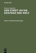 Abbildung von: Existentialontologie - De Gruyter