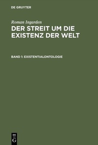 Abbildung von: Existentialontologie - De Gruyter