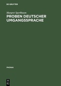 Cover: Proben deutscher Umgangssprache - De Gruyter