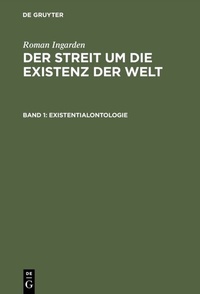 Enlarge image Cover: Existentialontologie - De Gruyter