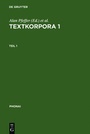Cover: Textkorpora 1 - De Gruyter