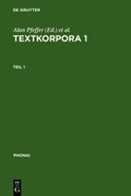 Cover: Textkorpora 1 - De Gruyter