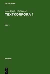 Enlarge image Cover: Textkorpora 1 - De Gruyter
