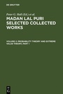 Cover: Madan Lal Puri: Selected Collected Works / Probability Theory and Extreme Value Theory - De Gruyter Mouton