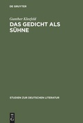 Cover: Das Gedicht als S&uuml;hne - De Gruyter