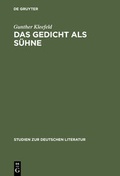 Cover: Das Gedicht als S&uuml;hne - De Gruyter