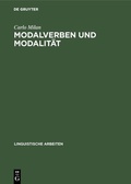 Cover: Modalverben und Modalit&auml;t - De Gruyter