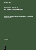 Cover: Deutsche Siedlungsmundarten aus Slawonien, Jugoslawien - De Gruyter