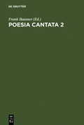 Cover: Poesia cantata 2 - De Gruyter