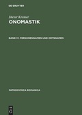 Cover: Personennamen und Ortsnamen - De Gruyter