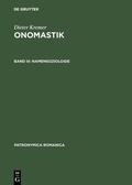 Cover: Namensoziologie - De Gruyter