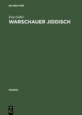 Cover: Warschauer Jiddisch - De Gruyter