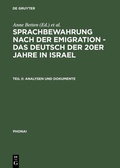 Cover: Analysen und Dokumente - De Gruyter