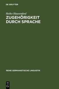 Abbildung von: Zugehörigkeit durch Sprache - De Gruyter