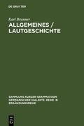 Cover: Allgemeines / Lautgeschichte - De Gruyter
