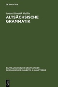 Cover: Alts&auml;chsische Grammatik - De Gruyter