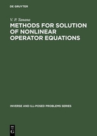 Abbildung von: Methods for solution of Nonlinear Operator Equations - VSP International Science Publishers