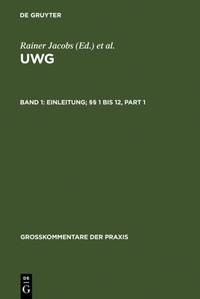Abbildung von: Einleitung; §§ 1 bis 12 - De Gruyter