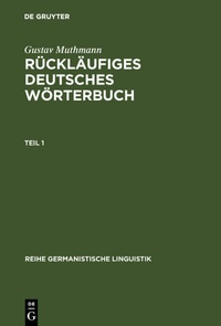 Abbildung von: Rückläufiges deutsches Wörterbuch - De Gruyter