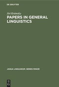 Cover: Papers in General Linguistics - De Gruyter Mouton
