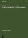 Cover: The Intonation of Givenness - De Gruyter