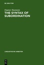Cover: The Syntax of Subordination - De Gruyter