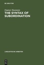 Cover: The Syntax of Subordination - De Gruyter