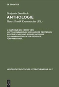 Cover: Anthologie. Herrn von Hoffmannswaldau und andrer Deutschen auserlesener und bi&szlig;her noch nie zusammen-gedruckter Gedichte. F&uuml;nffter Theil - De Gruyter