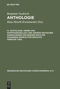 Cover: Anthologie. Herrn von Hoffmannswaldau und andrer Deutschen auserlesener und bi&szlig;her noch nie zusammen-gedruckter Gedichte. Vierdter Theil - De Gruyter