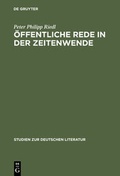 Cover: &Ouml;ffentliche Rede in der Zeitenwende - De Gruyter