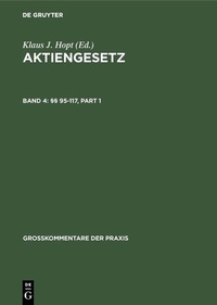 Abbildung von: §§ 95-117 - De Gruyter