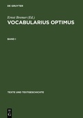 Cover: Vocabularius optimus - De Gruyter