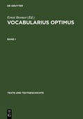 Cover: Vocabularius optimus - De Gruyter