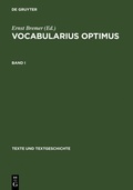 Cover: Vocabularius optimus - De Gruyter