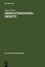 Cover: Gerichtskostengesetz - De Gruyter