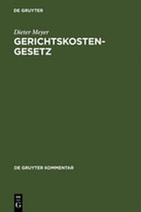 Enlarge image Cover: Gerichtskostengesetz - De Gruyter