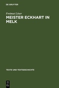 Cover: Meister Eckhart in Melk - De Gruyter