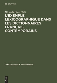 Abbildung von: L'exemple lexicographique dans les dictionnaires français contemporains - De Gruyter