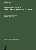 Cover: Text L-P - De Gruyter