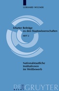Cover: Nationalstaatliche Institutionen im Wettbewerb - De Gruyter