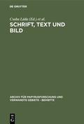 Cover: Schrift, Text und Bild - De Gruyter