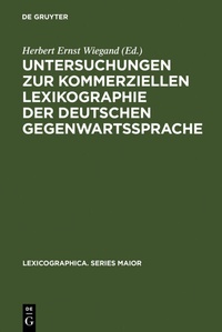 Abbildung von: Untersuchungen zur kommerziellen Lexikographie der deutschen Gegenwartssprache. Band 2 - De Gruyter