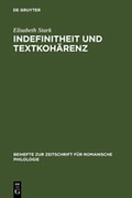 Cover: Indefinitheit und Textkoh&auml;renz - De Gruyter