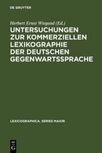 Abbildung von: Untersuchungen zur kommerziellen Lexikographie der deutschen Gegenwartssprache / Untersuchungen zur kommerziellen Lexikographie der deutschen Gegenwartssprache. Band 2 - De Gruyter