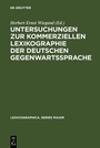 Bild: Untersuchungen zur kommerziellen Lexikographie der deutschen Gegenwartssprache. Band 2 - De Gruyter
