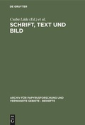 Cover: Schrift, Text und Bild - De Gruyter